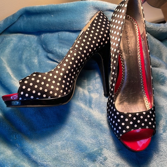 Rampage Black & White high heels Size 9 1/2 - Picture 12 of 12